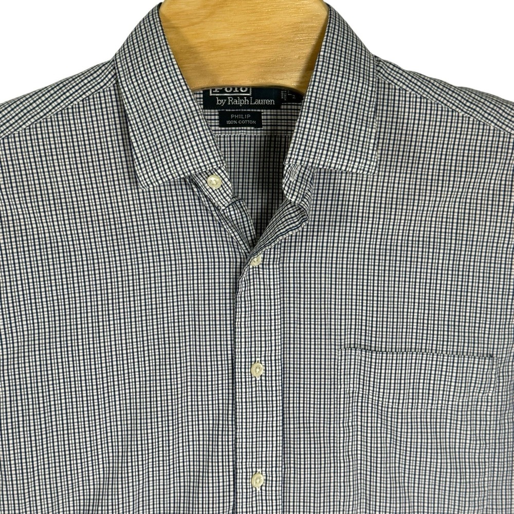 Polo Ralph‎ Lauren Men 17-34/35 Phillip Cotton Gingham Check Long Sleeve Shirt